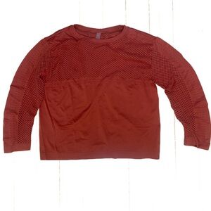 Varley long sleeve fitted active top in orange